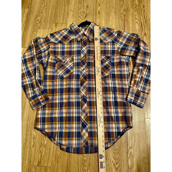 Wrangler‎ VTG Mens Sz 16.5 33 Western Shirt Button Up Long Sleeve Pearl Buttons - Picture 6 of 13
